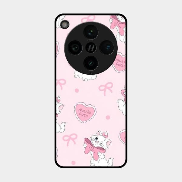 cute kitty bliss glossy metal case cover for Oppo Find X8 Pro 5G