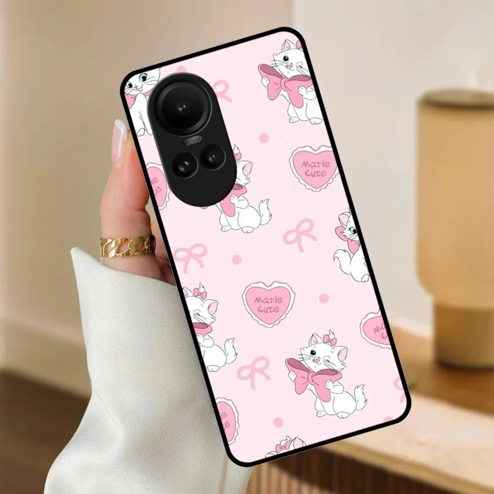 Cute Kitty Bliss Glossy Metal Case Cover For Oppo - ShopOnCliQ