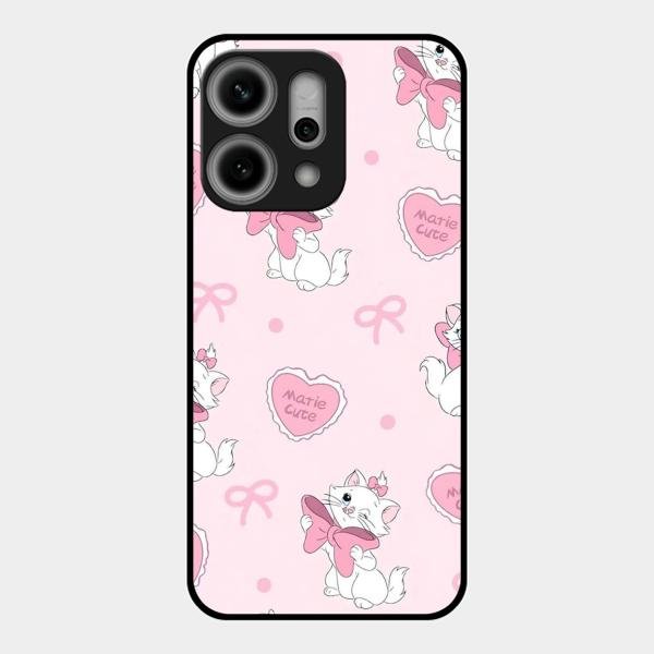 cute kitty bliss glossy metal case cover for Oppo Reno 14 Pro 5G