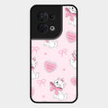 cute kitty bliss glossy metal case cover for Oppo Reno 8 5G