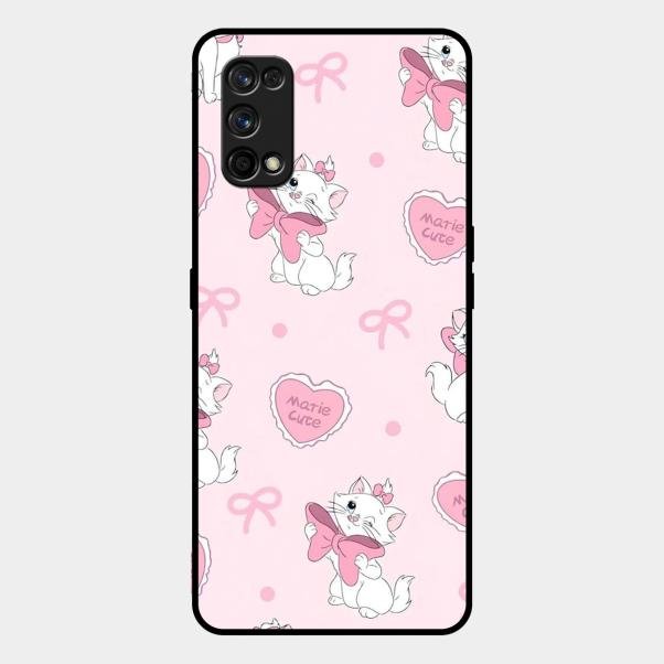 cute kitty bliss glossy metal case cover for Realme 7 Pro