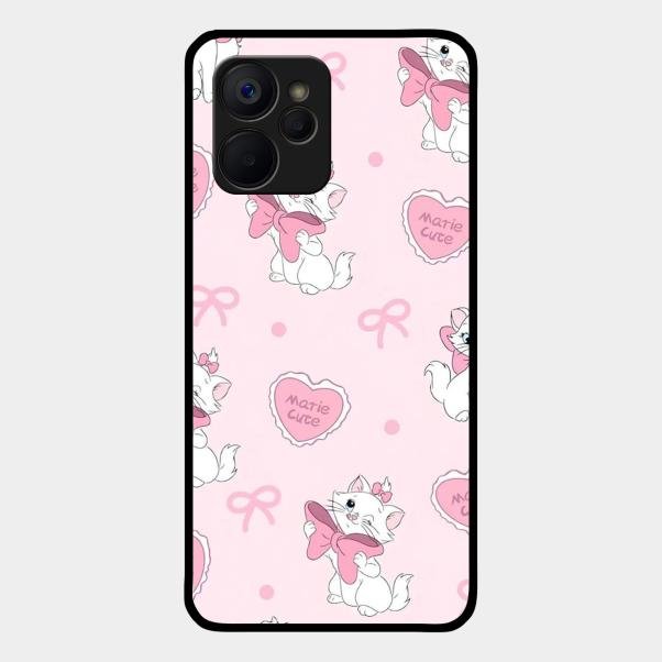 cute kitty bliss glossy metal case cover for Realme 9I 5G