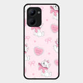 cute kitty bliss glossy metal case cover for Realme C33 2023