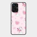 cute kitty bliss glossy metal case cover for Redmi 13C 5G