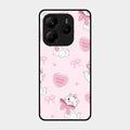cute kitty bliss glossy metal case cover for Redmi Note 14 5G