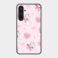 cute kitty bliss glossy metal case cover for Samsung Galaxy M35 5G