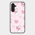 cute kitty bliss glossy metal case cover for Samsung Galaxy M56 5G