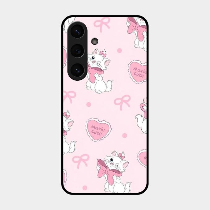 cute kitty bliss glossy metal case cover for Samsung Galaxy S25 5G