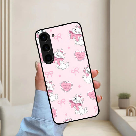 Cute Kitty Bliss Glossy Metal Case Cover For Samsung