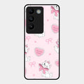 cute kitty bliss glossy metal case cover for Vivo T3 5G