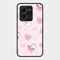 cute kitty bliss glossy metal case cover for Vivo V25 5G