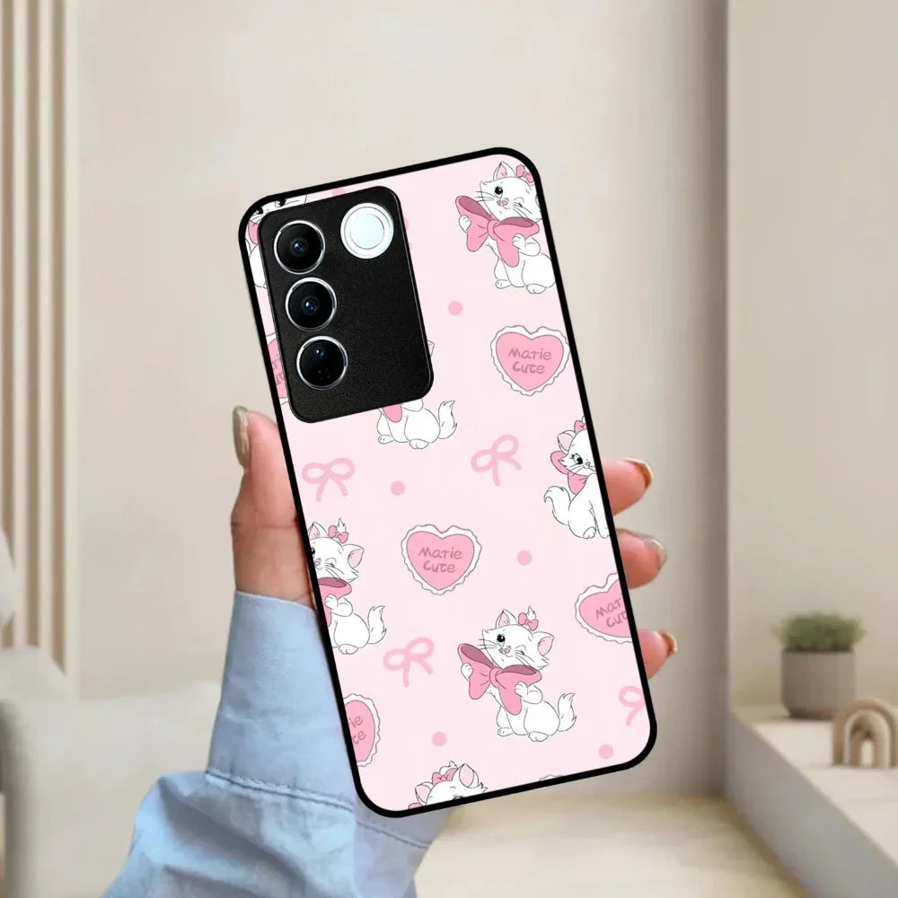 Cute Kitty Bliss Glossy Metal Case Cover For Vivo - ShopOnCliQ