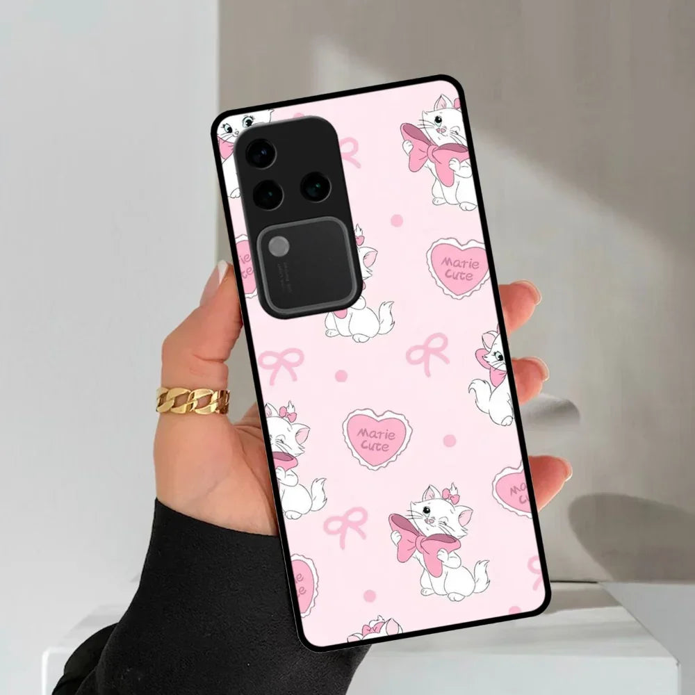 Cute Kitty Bliss Glossy Metal Case Cover For Vivo - ShopOnCliQ