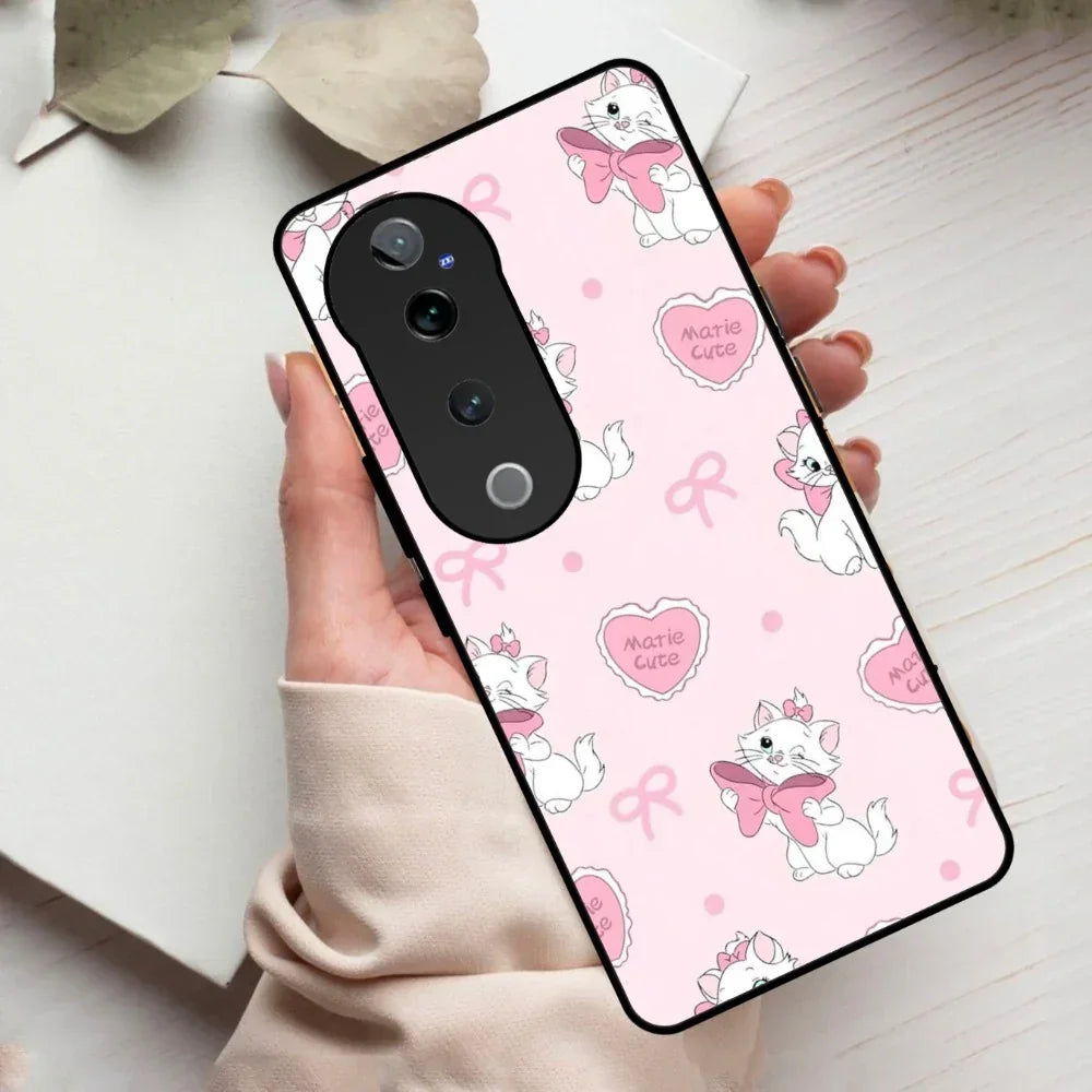 Cute Kitty Bliss Glossy Metal Case Cover For Vivo - ShopOnCliQ