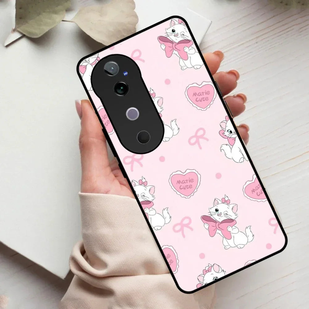 Cute Kitty Bliss Glossy Metal Case Cover For Vivo - ShopOnCliQ