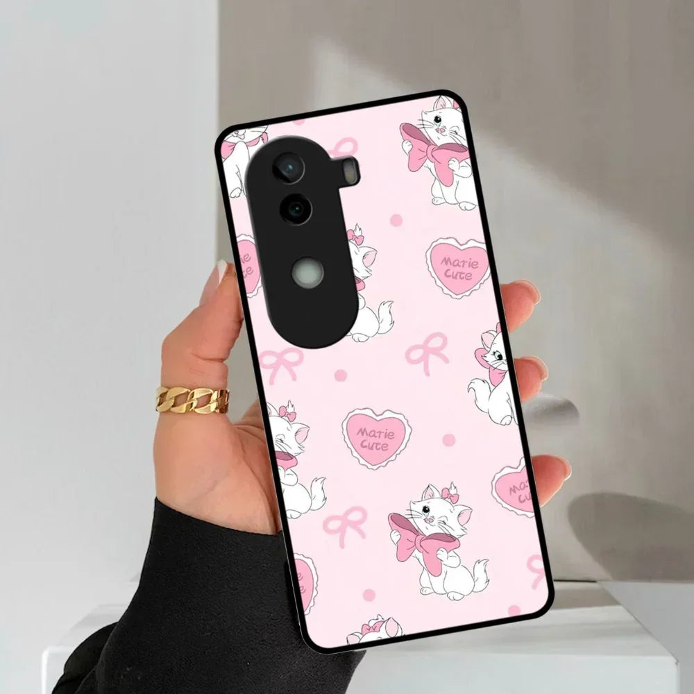 Cute Kitty Bliss Glossy Metal Case Cover For Vivo - ShopOnCliQ
