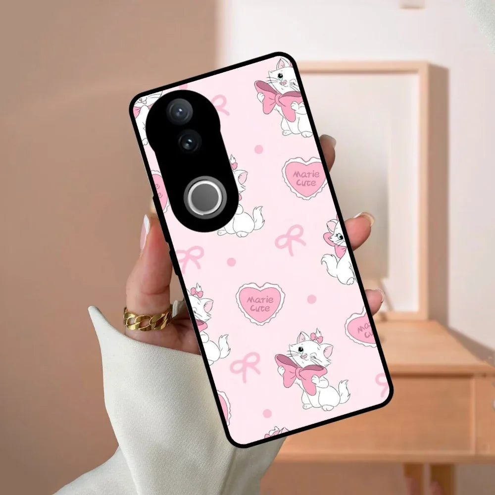 Cute Kitty Bliss Glossy Metal Case Cover For Vivo - ShopOnCliQ