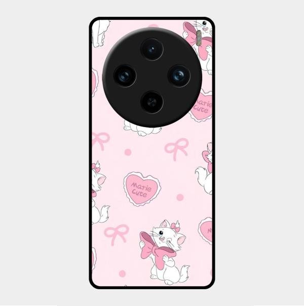 cute kitty bliss glossy metal case cover for Vivo X100 Pro 5G