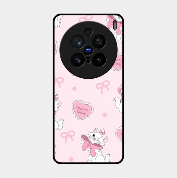 cute kitty bliss glossy metal case cover for Vivo X200 Pro 5G