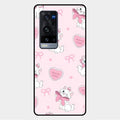 cute kitty bliss glossy metal case cover for Vivo X60 Pro Plus 5G