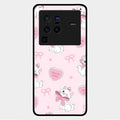 cute kitty bliss glossy metal case cover for Vivo X80 Pro 5G
