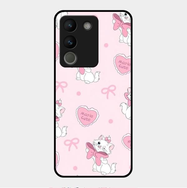 cute kitty bliss glossy metal case cover for Vivo Y200 5G