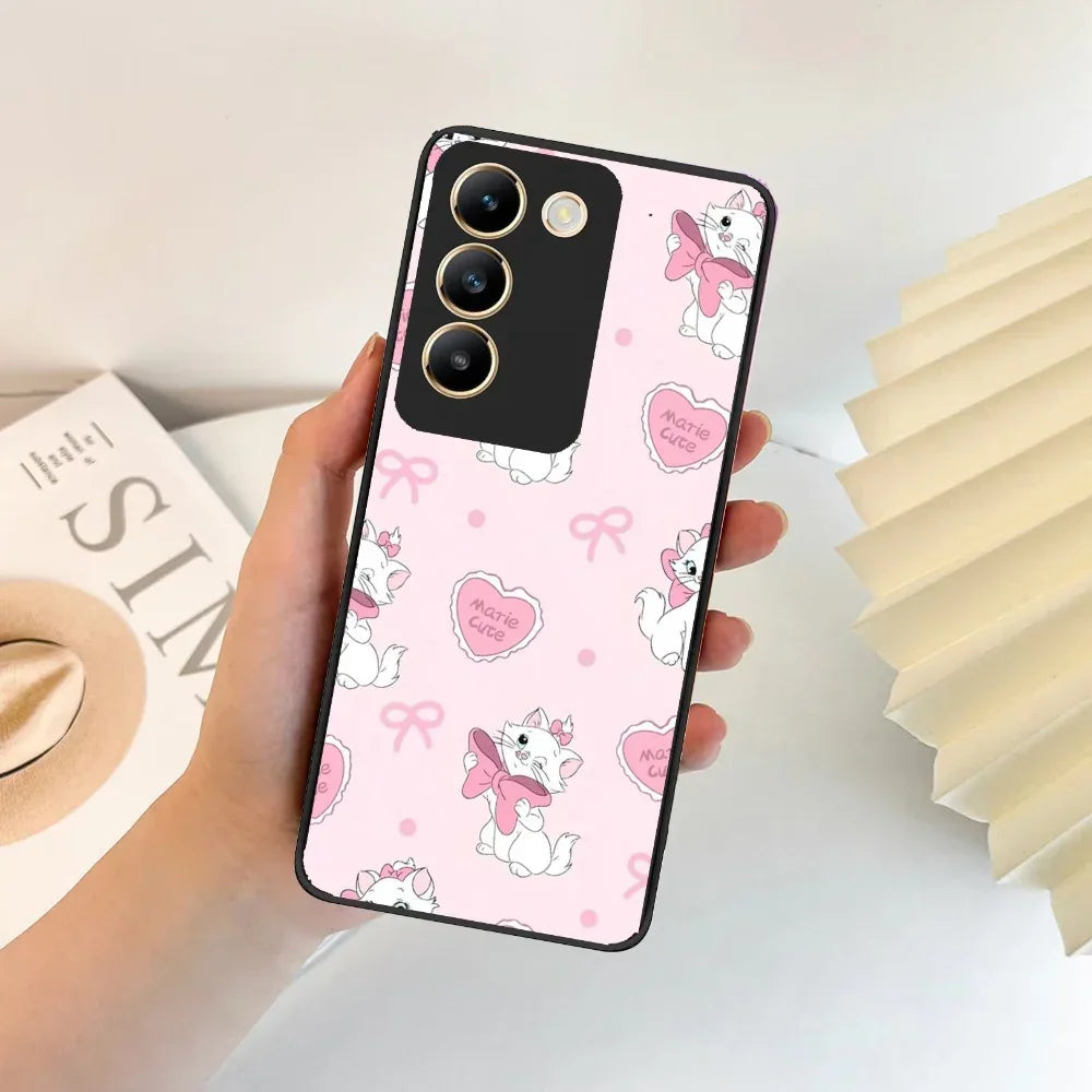 Cute Kitty Bliss Glossy Metal Case Cover For Vivo - ShopOnCliQ