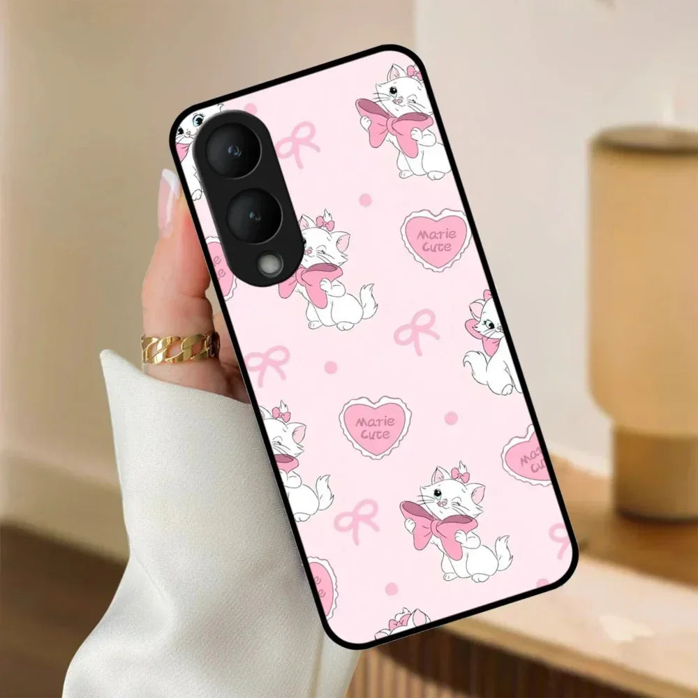 Cute Kitty Bliss Glossy Metal Case Cover For Vivo - ShopOnCliQ