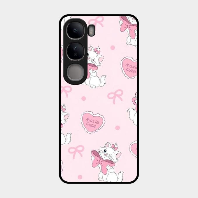cute kitty bliss glossy metal case cover for Vivo Y300 5G