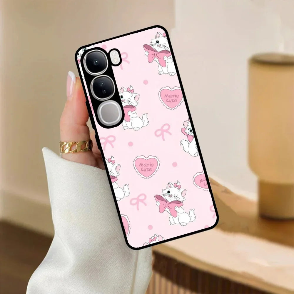Cute Kitty Bliss Glossy Metal Case Cover For Vivo - ShopOnCliQ