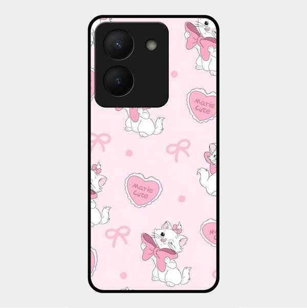 cute kitty bliss glossy metal case cover for Vivo Y36