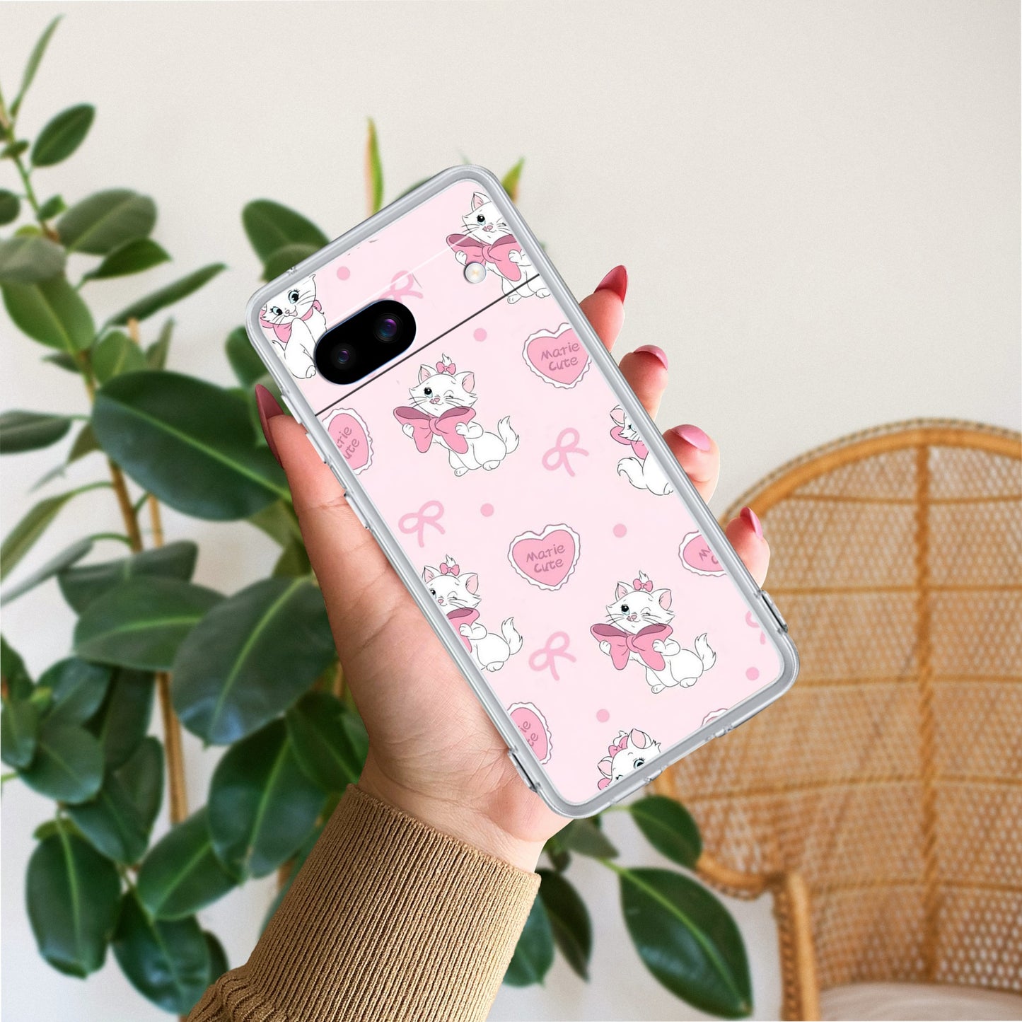 Cute Kitty Bliss Transparent Silicon Case For Google