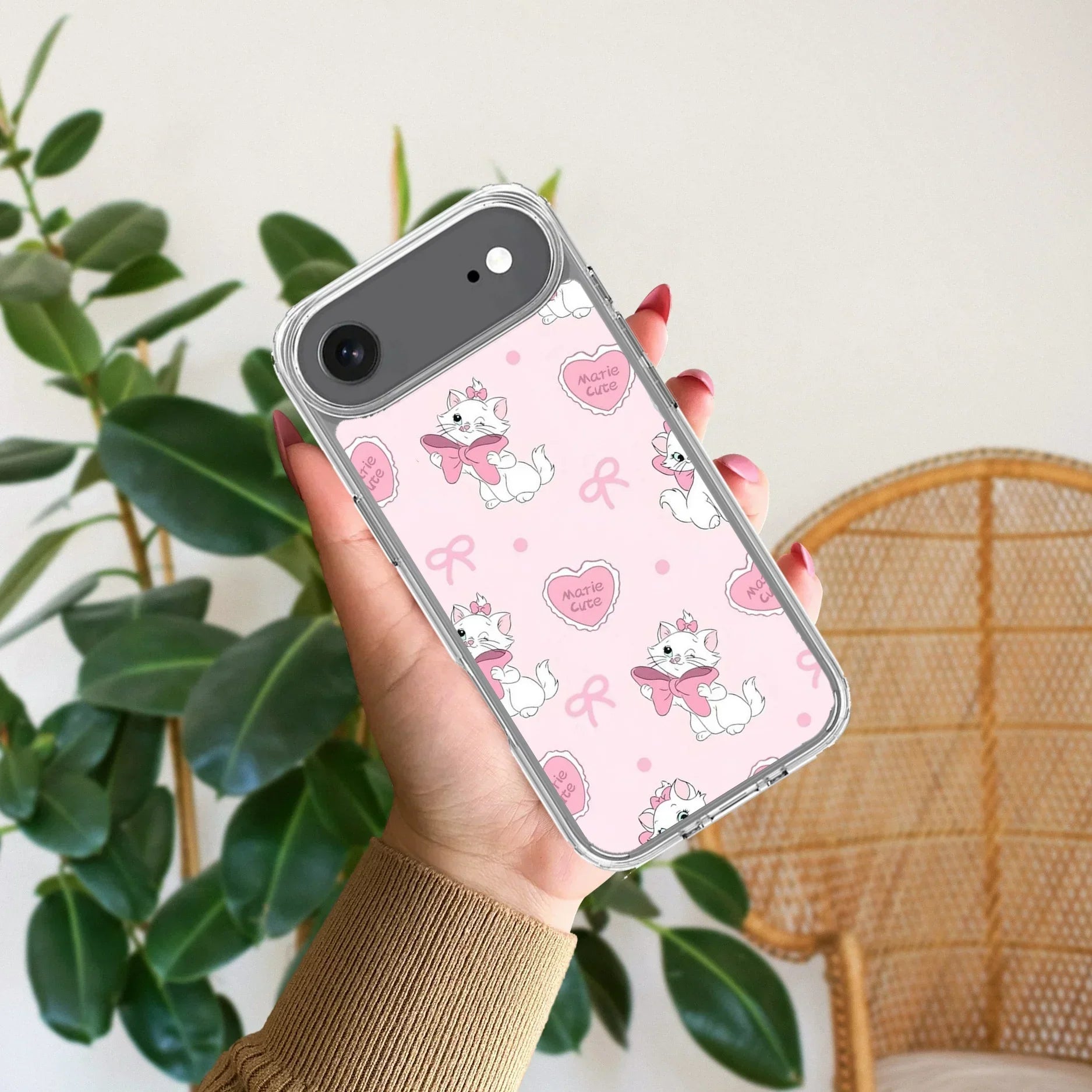 Cute Kitty Bliss Transparent Silicon Case For iPhone