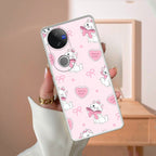 Cute Kitty Bliss Transparent Silicon Case For iQOO - ShopOnCliQ
