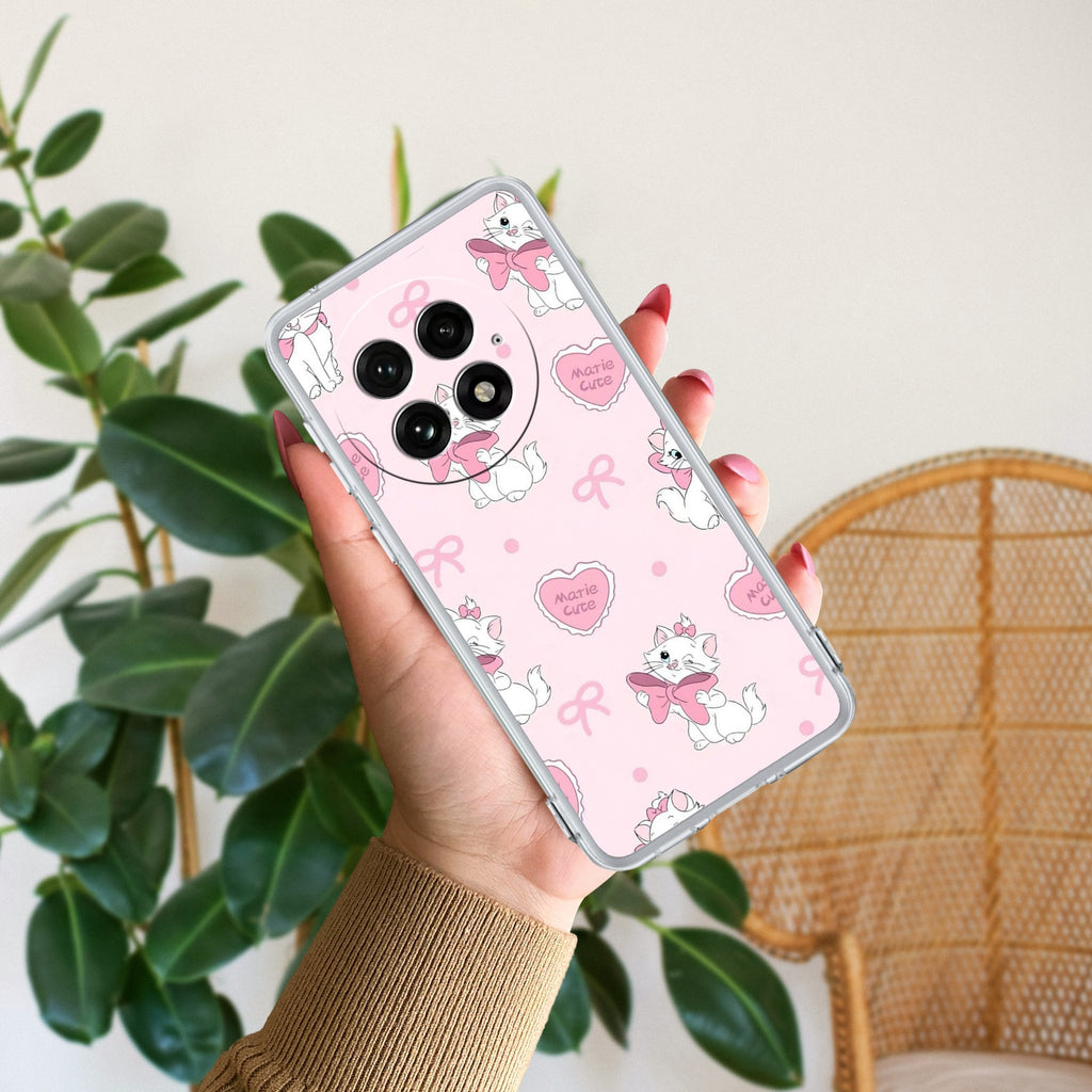 Cute Kitty Bliss Anti Yellow Case For OnePlus 13 5G