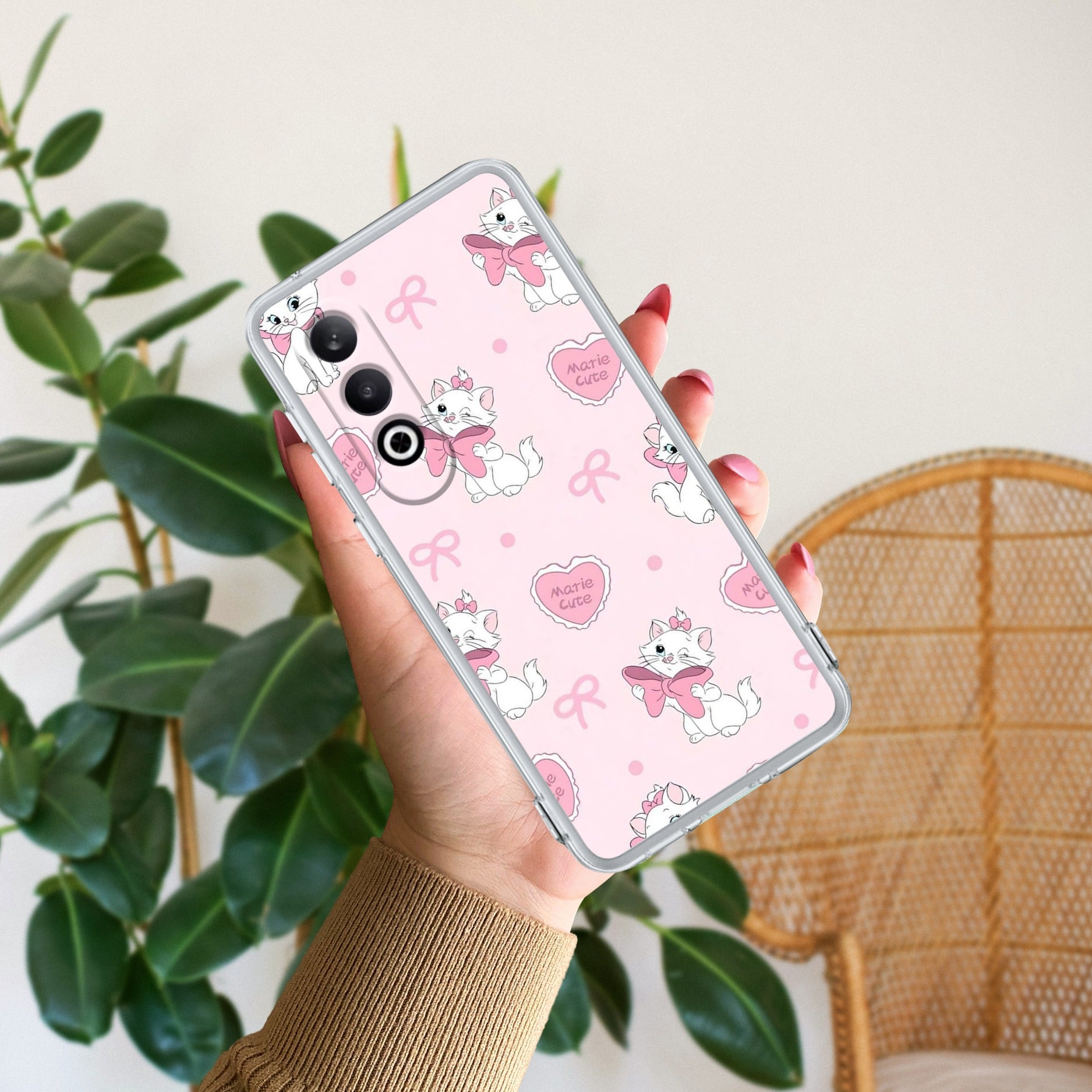 Cute Kitty Bliss Transparent Silicon Case For OnePlus