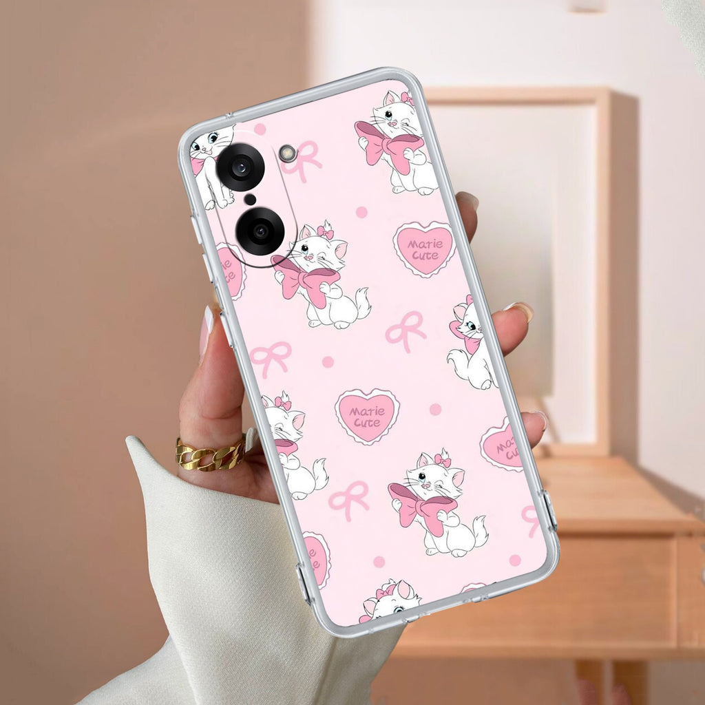 Cute Kitty Bliss Anti Yellow Case For OnePlus Nord CE5 5G