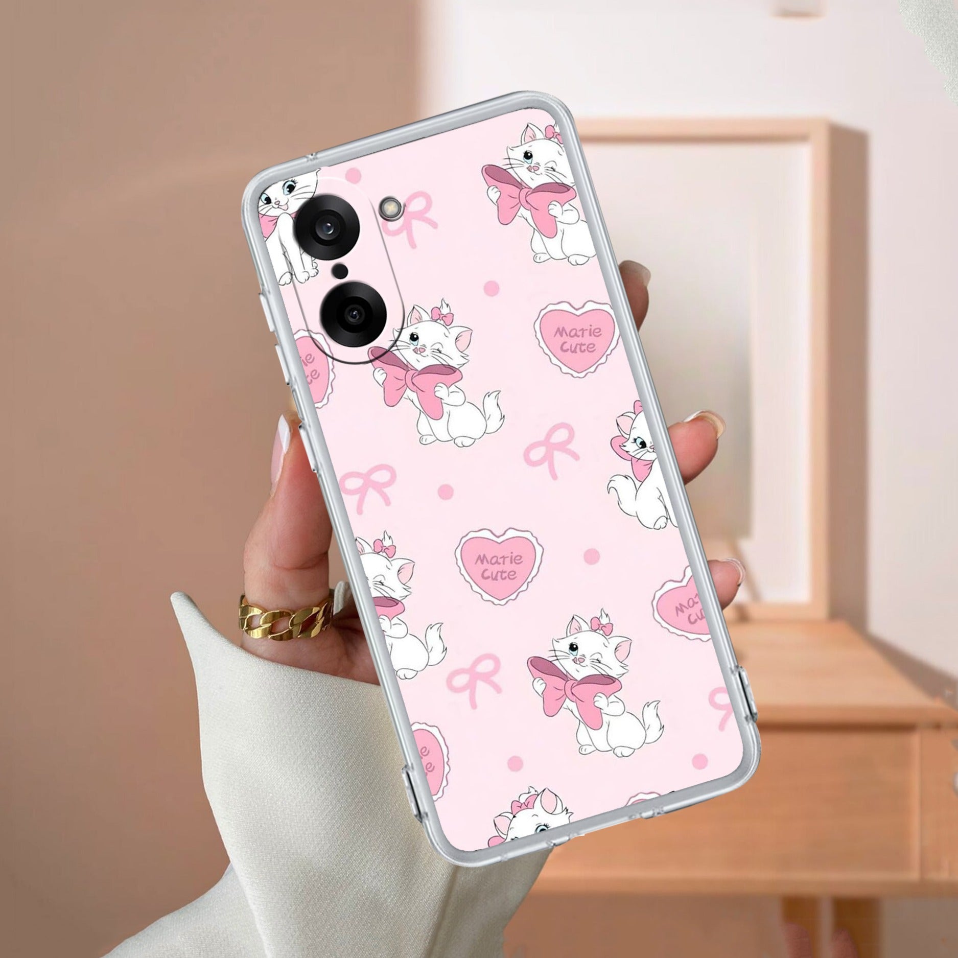 Cute Kitty Bliss Transparent Silicon Case For OnePlus