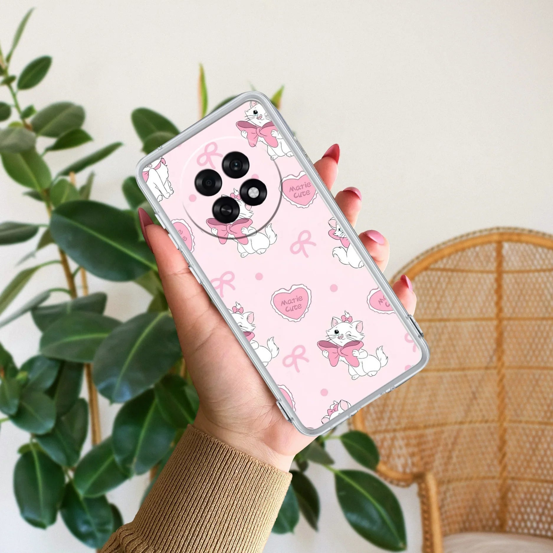 Cute Kitty Bliss Transparent Silicon Case For Oppo - ShopOnCliQ