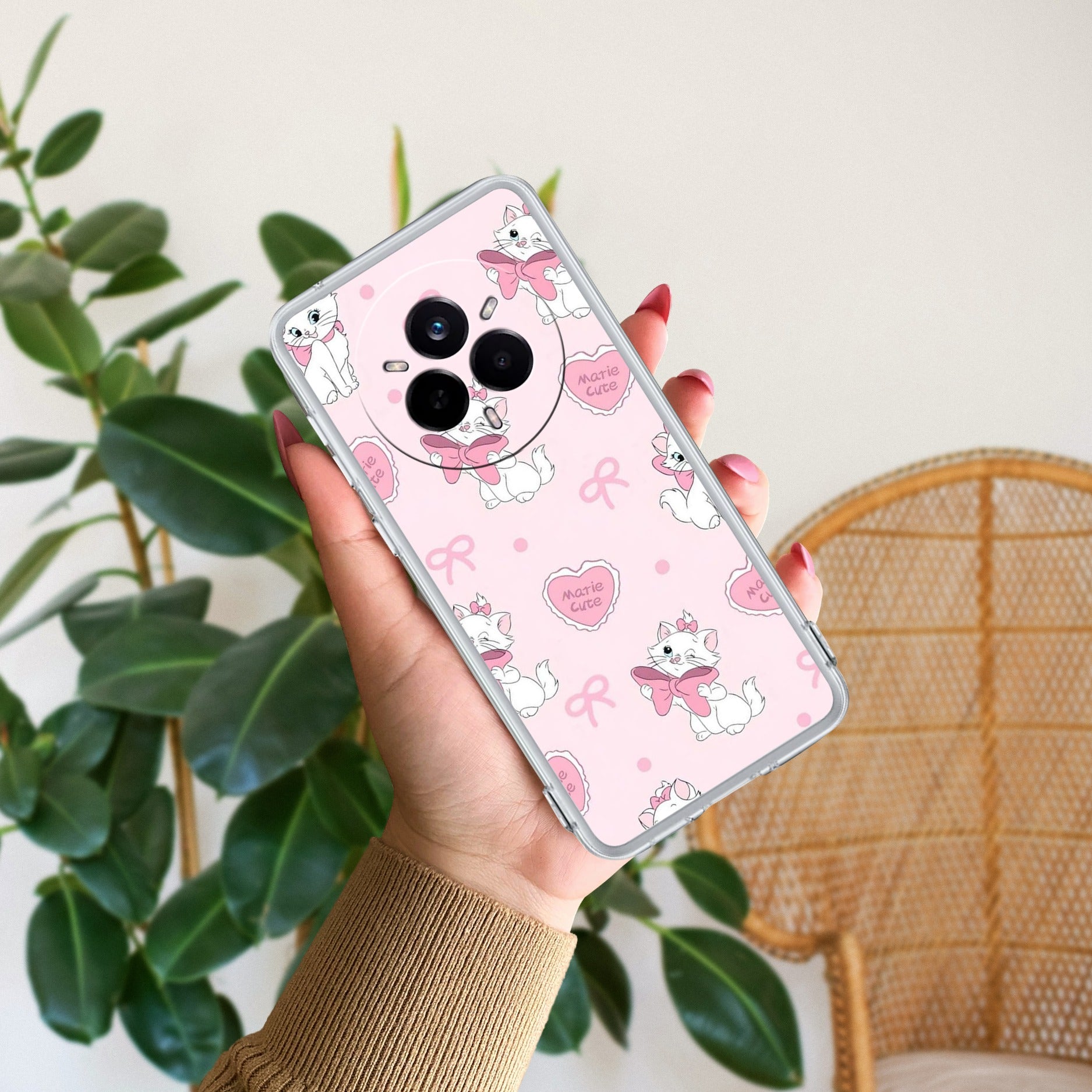Cute Kitty Bliss Anti Yelllow Case For Realme 14 Pro 5G