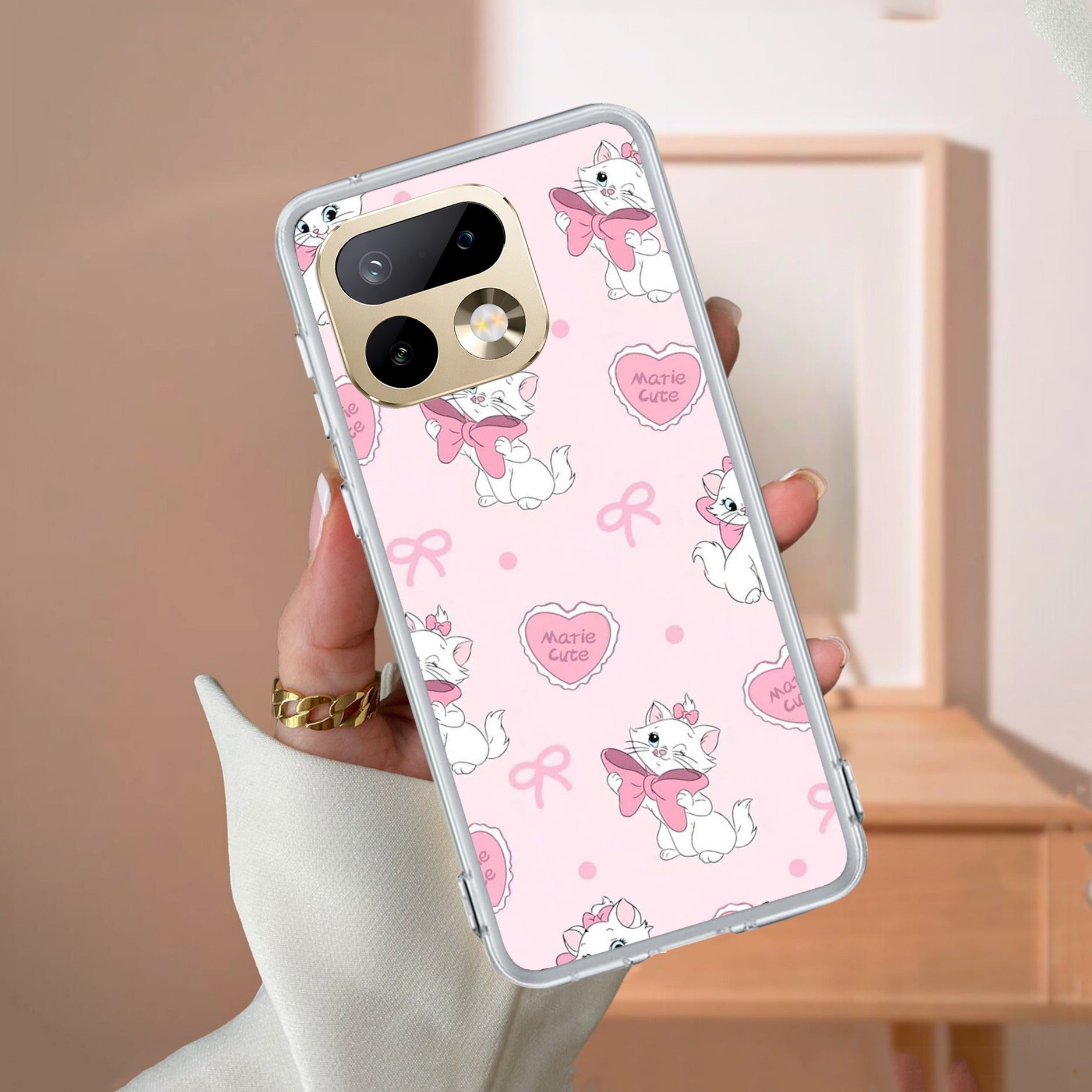 Cute Kitty Bliss Transparent Silicon Case For Realme/Narzo - ShopOnCliQ