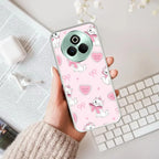 Cute Kitty Bliss Transparent Silicon Case For Realme C73 5G