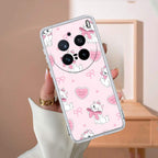 Cute Kitty Bliss Transparent Silicon Case For Vivo X200 Pro 5G