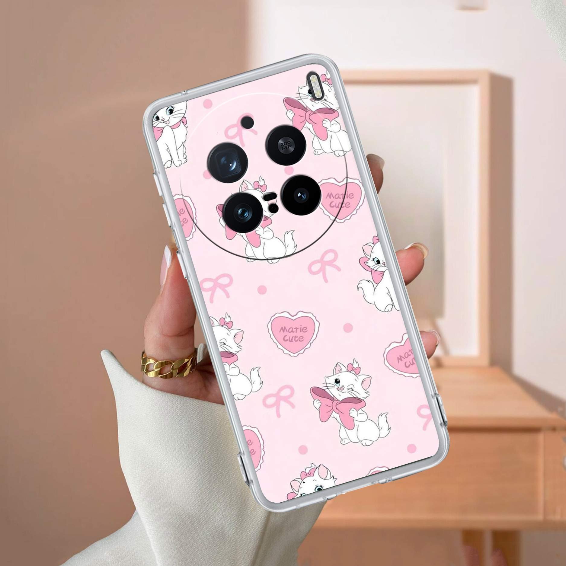 Cute Kitty Bliss Transparent Silicon Case For Vivo