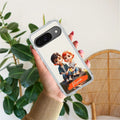 Cute Love Couple Customize Transparent Silicon Case For Google Pixel 9