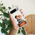 Cute Love Couple Customize Transparent Silicon Case For Google Pixel 9 Pro XL