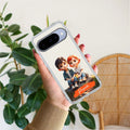 Cute Love Couple Customize Transparent Silicon Case For Google Pixel 8 Pro 5G