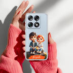 Cute Love Couple Customize Anti Yellow Case For Motorola Signature 5G
