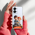 Cute Love Couple Customize Transparent Silicon Case For OnePlus Nord 4 5G