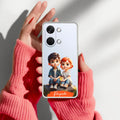 Cute Love Couple Customize Transparent Silicon Case For OnePlus Nord 5 5G